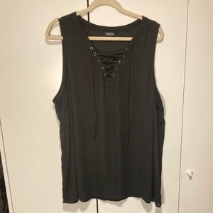Torrid Lace Front Tank Top